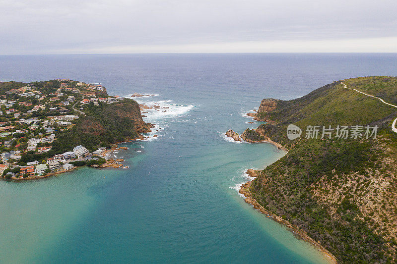 Knysna Heads的鸟瞰图